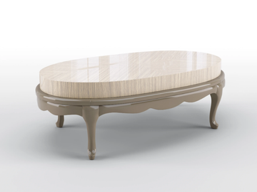FLY - Low oval walnut coffee table by BRUNO ZAMPA - view 3